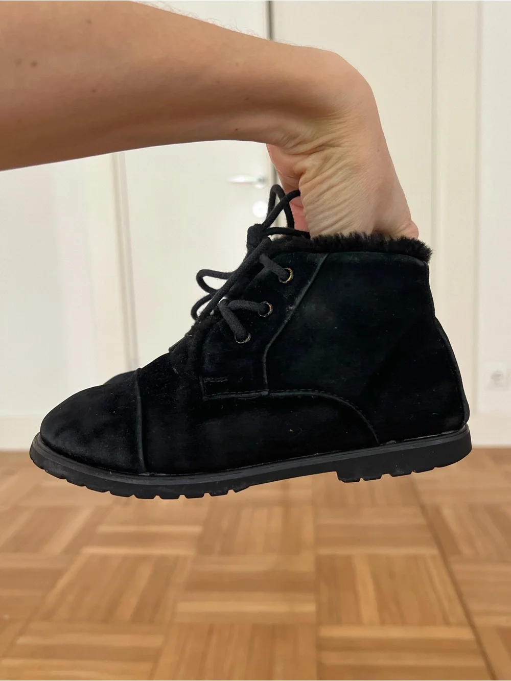 Age of Innocence Kids Suede Shearling Booties